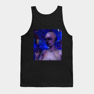 Web Girl. A woman in Web Space Tank Top